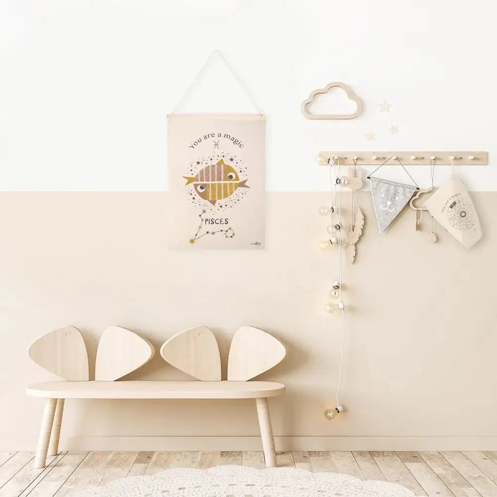 Mural habitación infantil zodíaco horóscopo LITTLE PISCIS