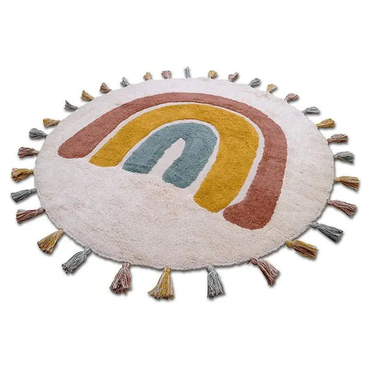 Alfombra Infantil 110 cm RAINBOW Algodón Lavable en lavadora