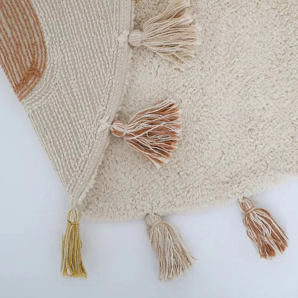 Alfombra Infantil 110 cm RAINBOW TOFFEE Algodón Lavable en lavadora