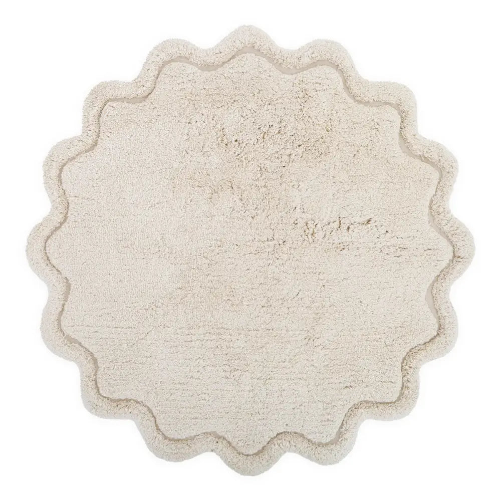 Alfombra Infantil 110 cm SWEET APRIL ECRU Algodón Lavable en lavadora