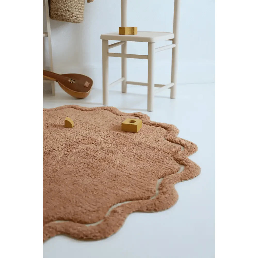 Alfombra Infantil 110 cm SWEET APRIL TOFFEE Algodón Lavable en lavadora