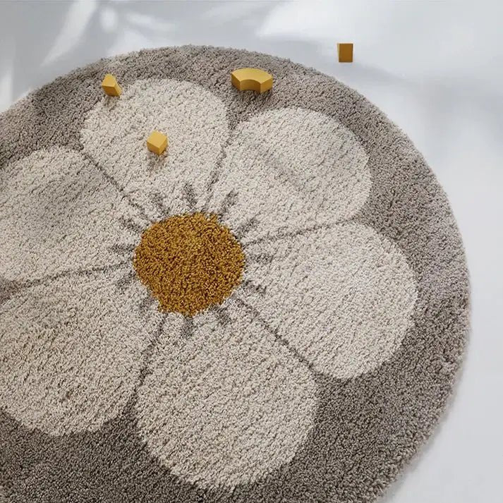 Alfombra Infantil BOHEMIAN DAISY ROND BEIGE