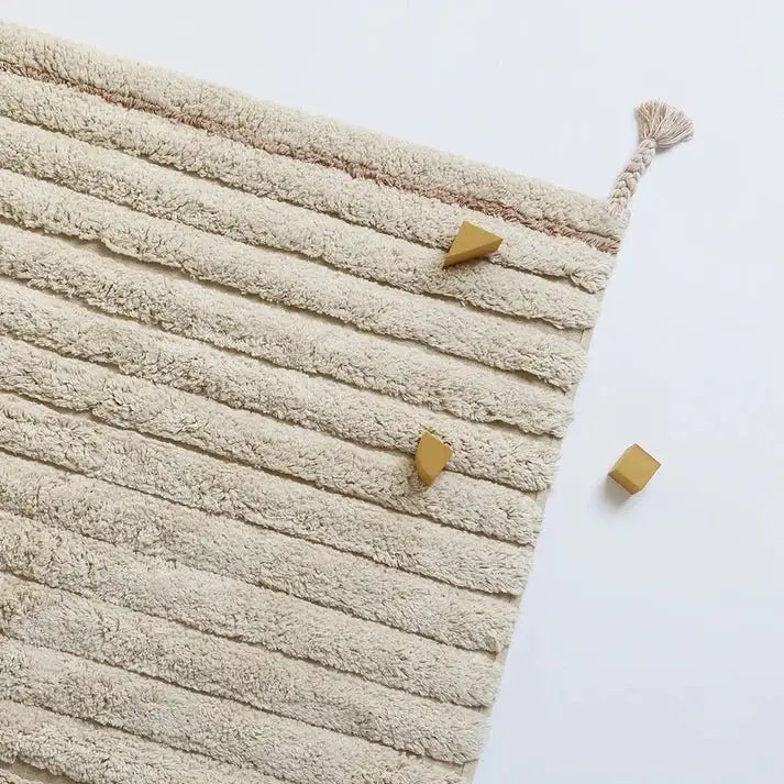 Alfombra Infantil DALIA NUDE Algodón Lavable en lavadora