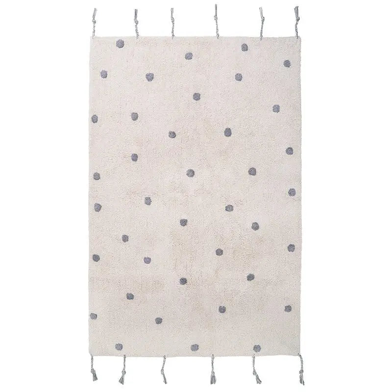 Alfombra Infantil NÜMI GRIS con lunares 100x150
