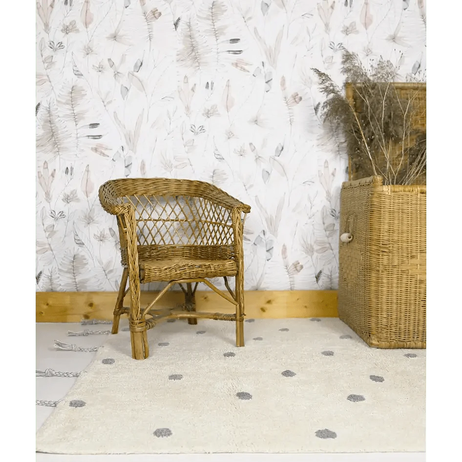 Alfombra Infantil NÜMI GRIS con lunares 100x150