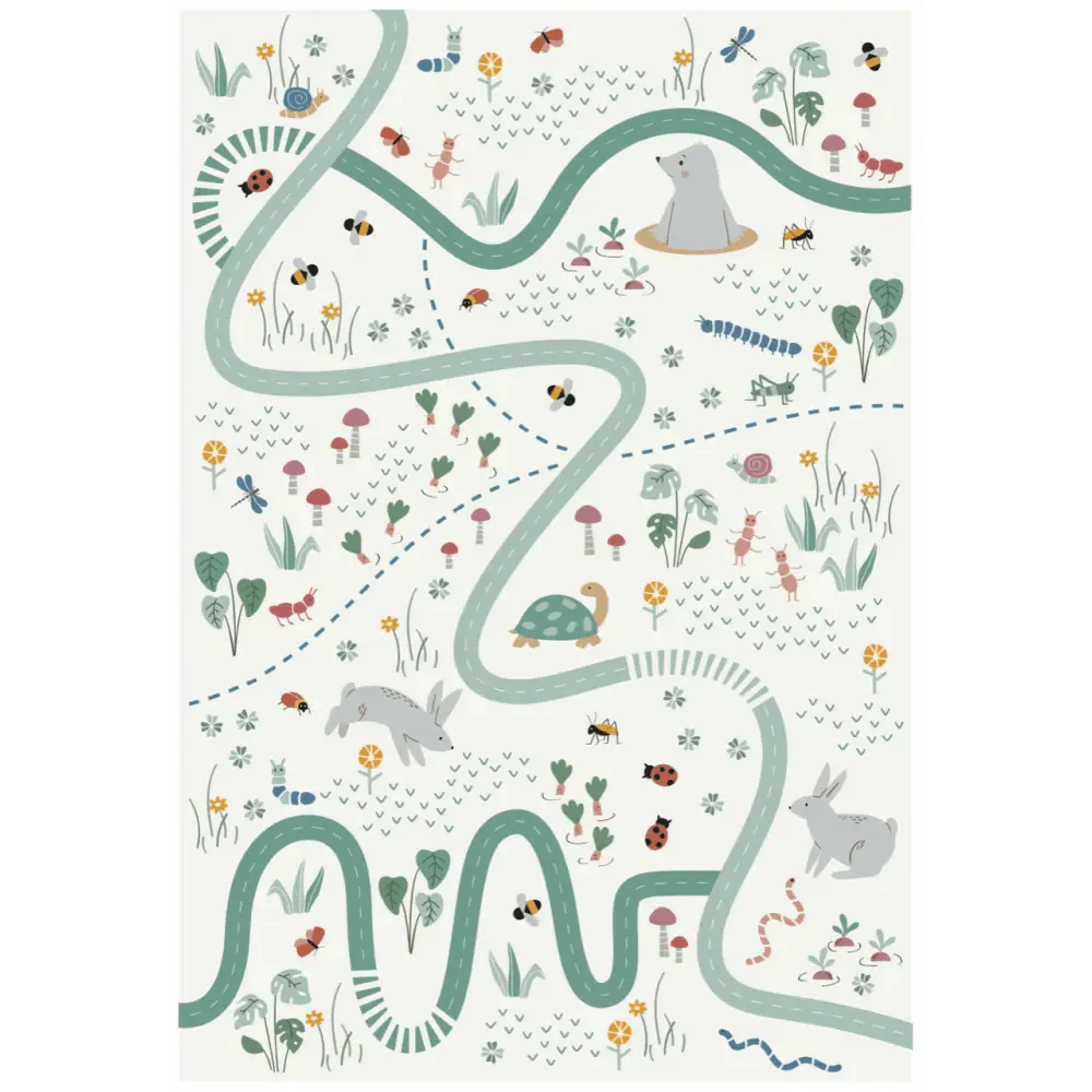Alfombra Infantil PLAYRUG GARDEN LIFE 123x80