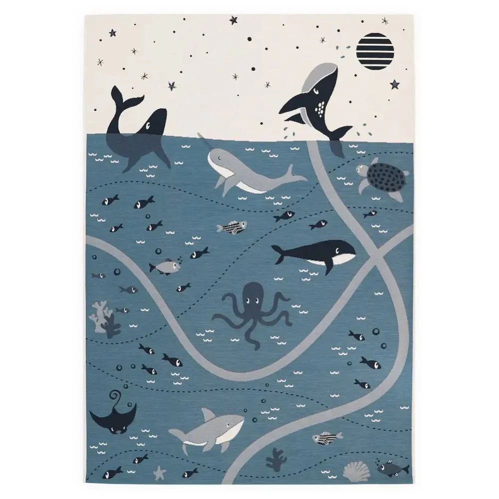 Alfombra Infantil PLAYRUG LITTLE DEEP BLUE 123x80