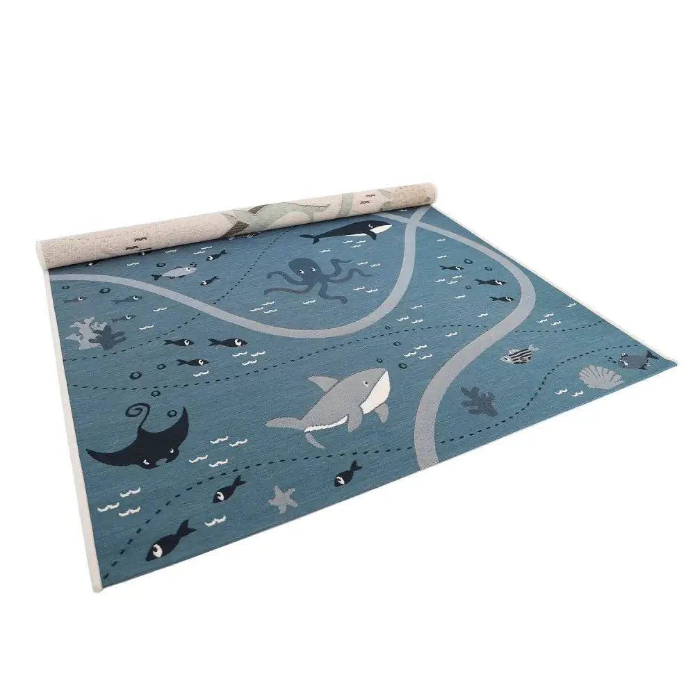Alfombra Infantil PLAYRUG LITTLE DEEP BLUE 123x80