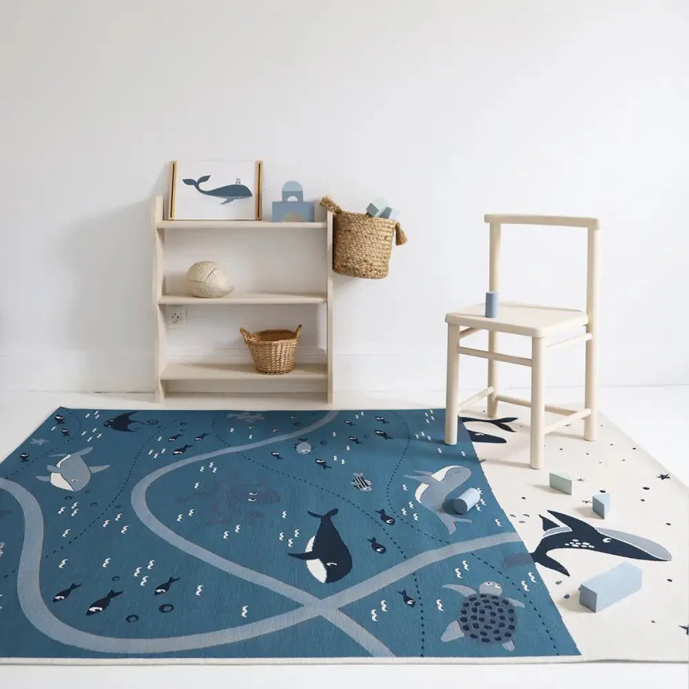 Alfombra Infantil PLAYRUG LITTLE DEEP BLUE 123x80