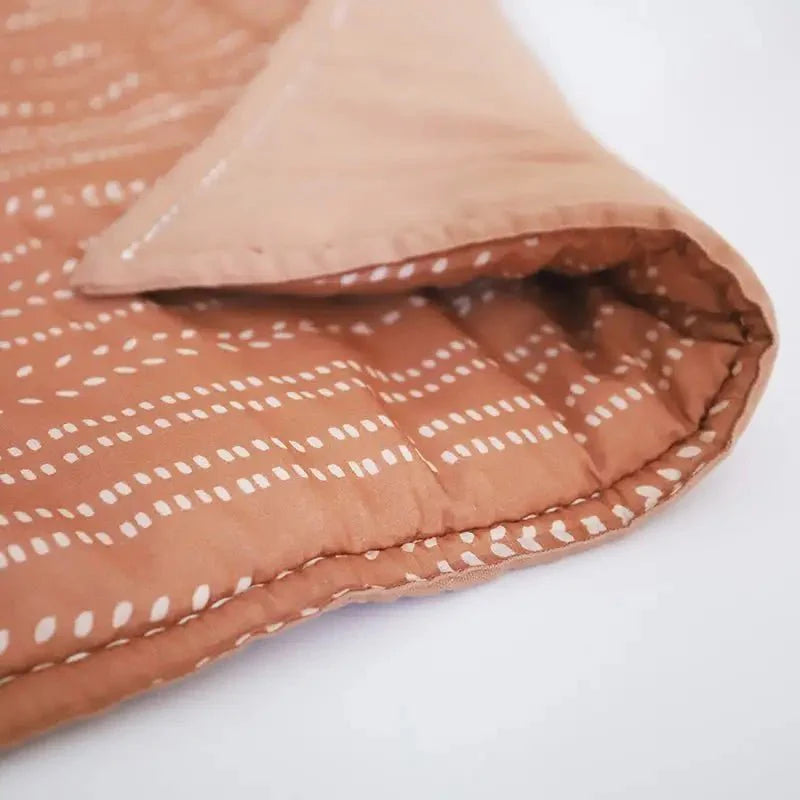 Alfombra bebe de juegos infantil algodón estampada bohème NEPO TERRACOTTA 100x100