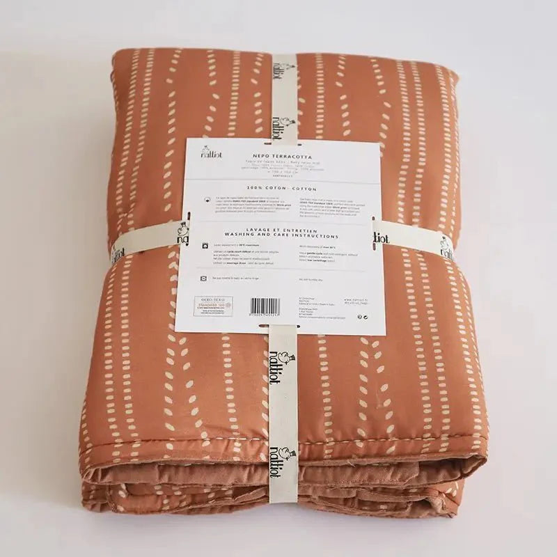 Alfombra bebe de juegos infantil algodón estampada bohème NEPO TERRACOTTA 100x100