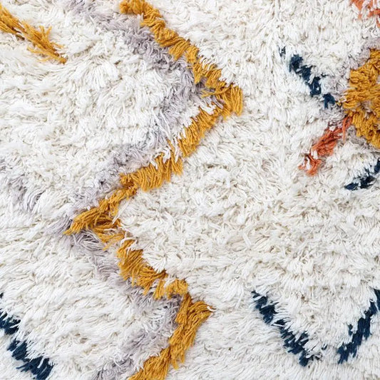 Alfombra infantil de algodón estilo berbère 100x160 lavable en máquina