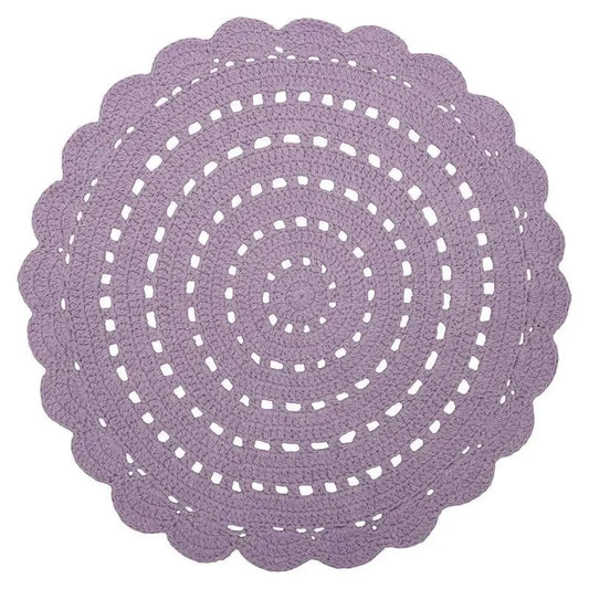 Alfombra infantil crochet ALMA MAUVE 120cm