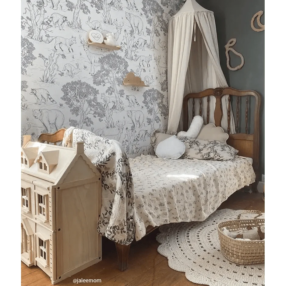 ALMA ECRU Alfombra Infantil Crochet 120cm