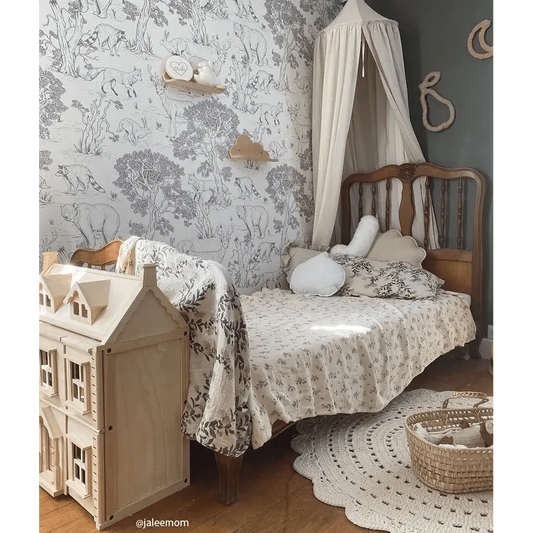 ALMA ECRU Alfombra Infantil Crochet 120cm