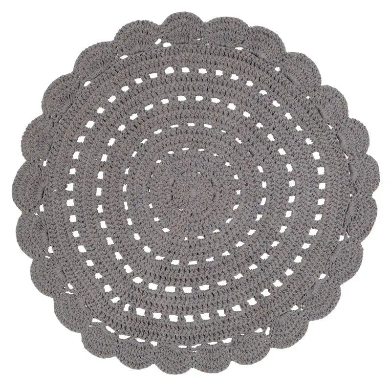 ALMA GRIS tapis enfant crochet 120cm
