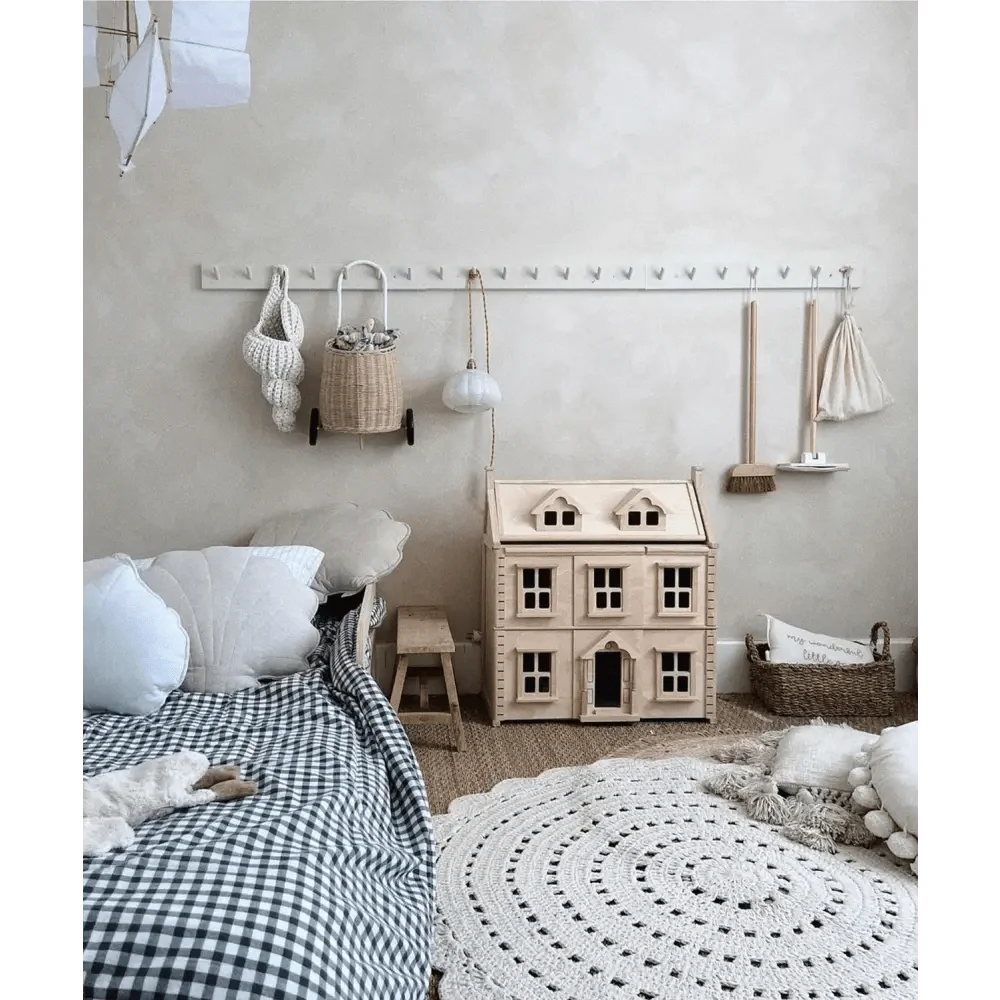 ALMA ECRU L Alfombra Infantil Crochet 150cm