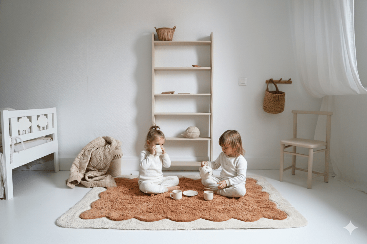 Alfombra infantil de diseño galleta Alfonsina "tostada" 100x150cm