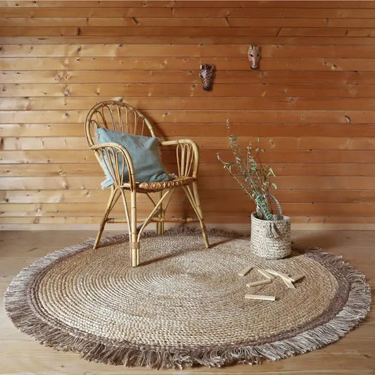 THAR Alfombra Infantil jute con pompones