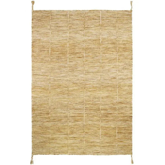 Alfombra de lana LHENA JAUNE BRUN L