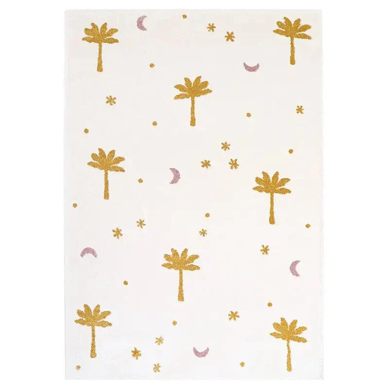 Alfombra infantil petits palmiers LITTLE PALM MIEL