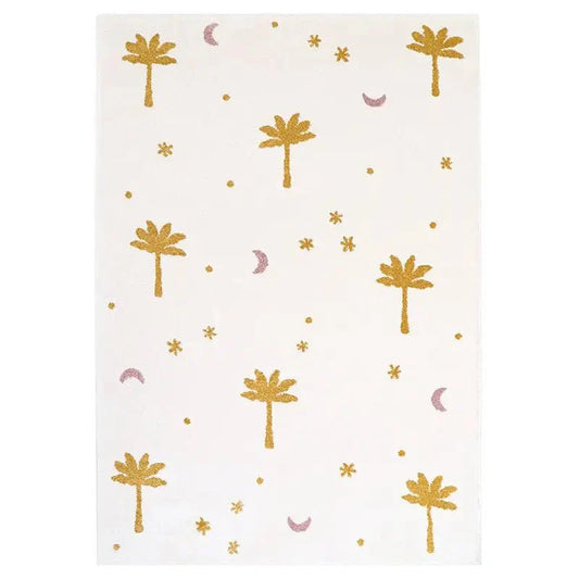 Alfombra infantil petits palmiers LITTLE PALM MIEL