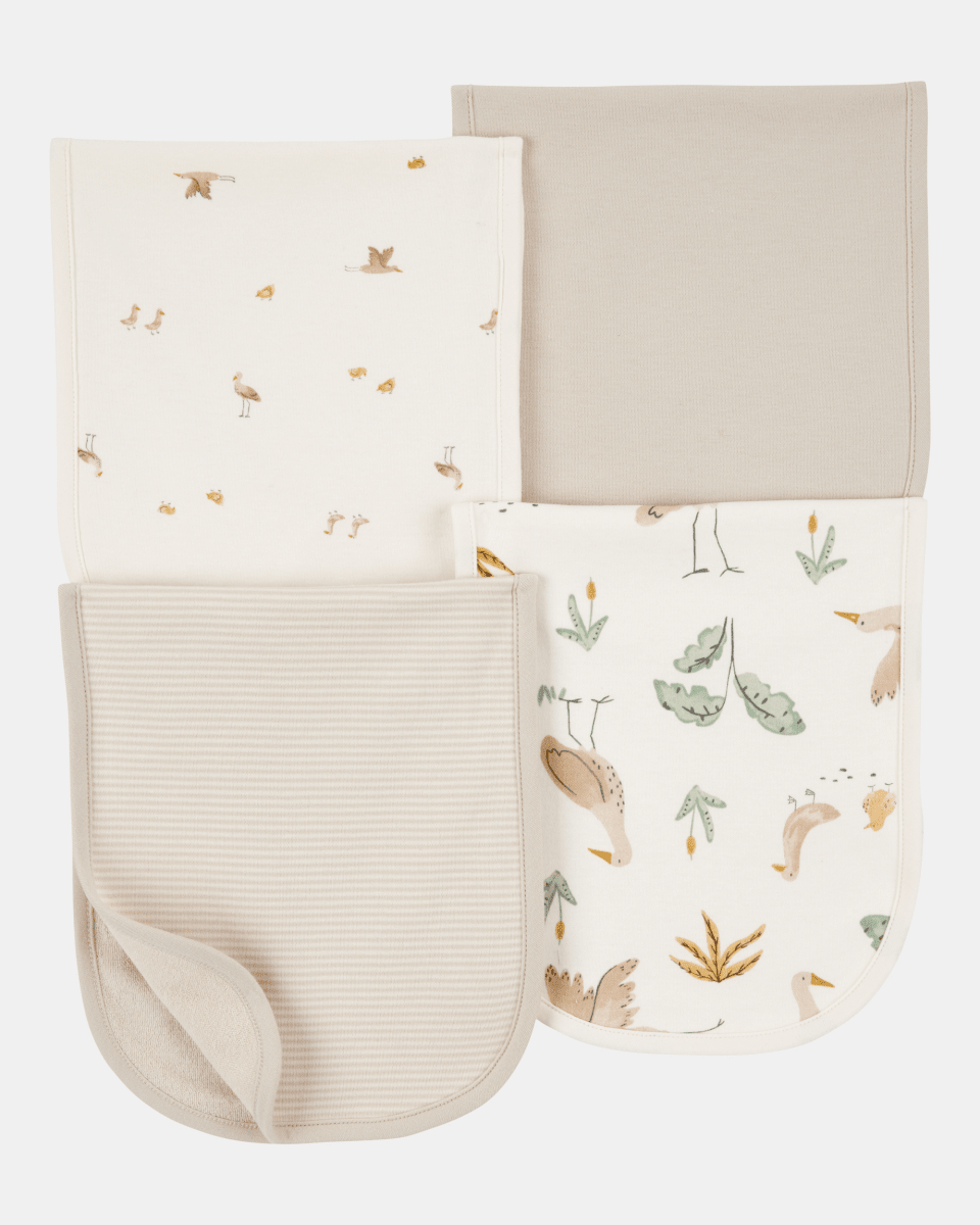 Pack cuatro babitas algodón beige