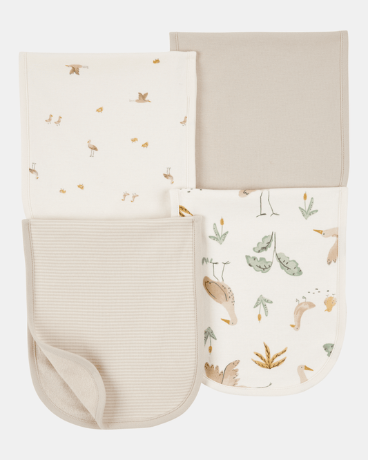 Pack cuatro babitas algodón beige