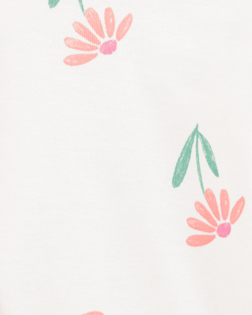 Pack de cuatro bodies de manga larga en rosa y gris con estampado floral