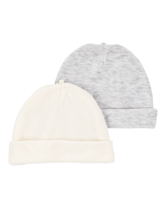 Pack dos gorros poliéster neutros