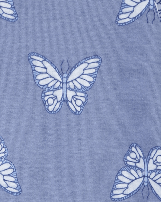 Pack dos pijamas de algodón y vincha diseño mariposas