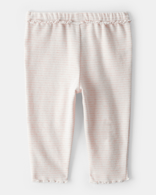 Pantalón a rayas rosa jaspeado