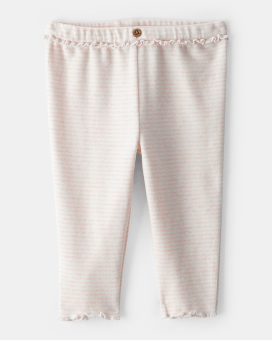Pantalón a rayas rosa jaspeado