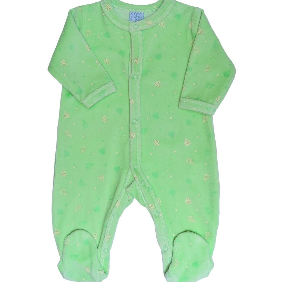 Macacão de veludo para bebé Muslher verde 521151603 Suavidade e conforto para o seu pequenote