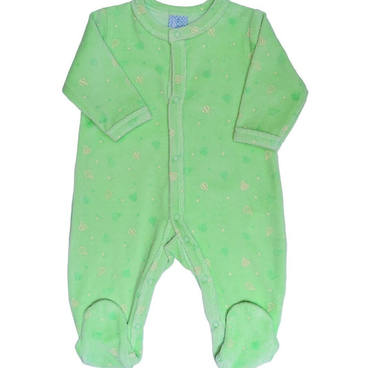 Pelele bebé terciopelo Muslher verde 521151603 Suavidad y comodidad para tu peque