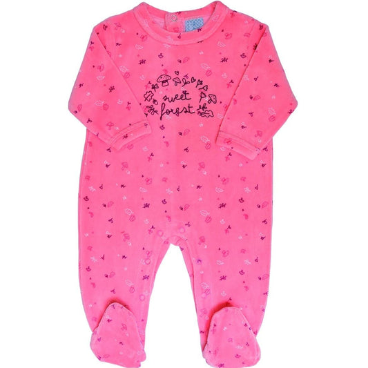Pelele bebé terciopelo Muslher rosa 521151605 Dulzura y calidez para tu peque