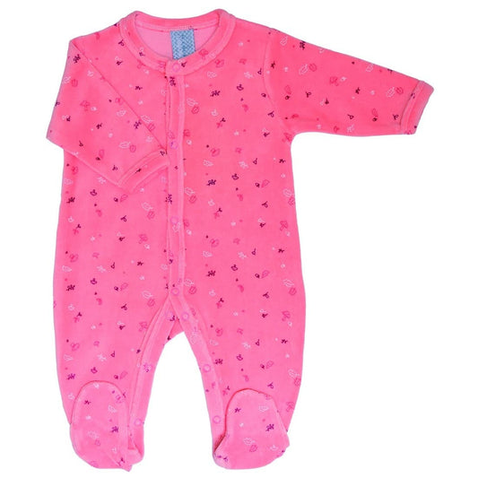 Pelele bebé terciopelo Muslher rosa 521151606 Suavidad y confort para tu peque
