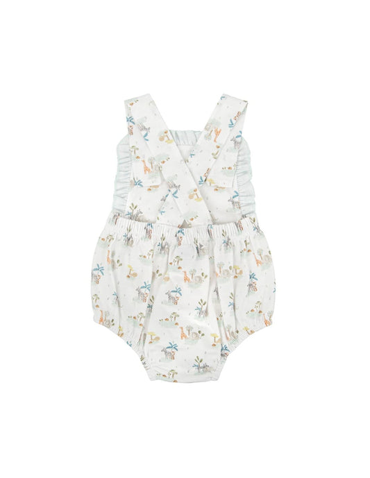 Pelele de bebé de tirantes BABIDÚ con volantes y estampado infantil AVENTURA 621033222