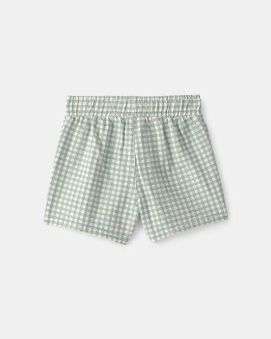 Conjunto 2 piezas camiseta de algodón y pantalón corto vichy