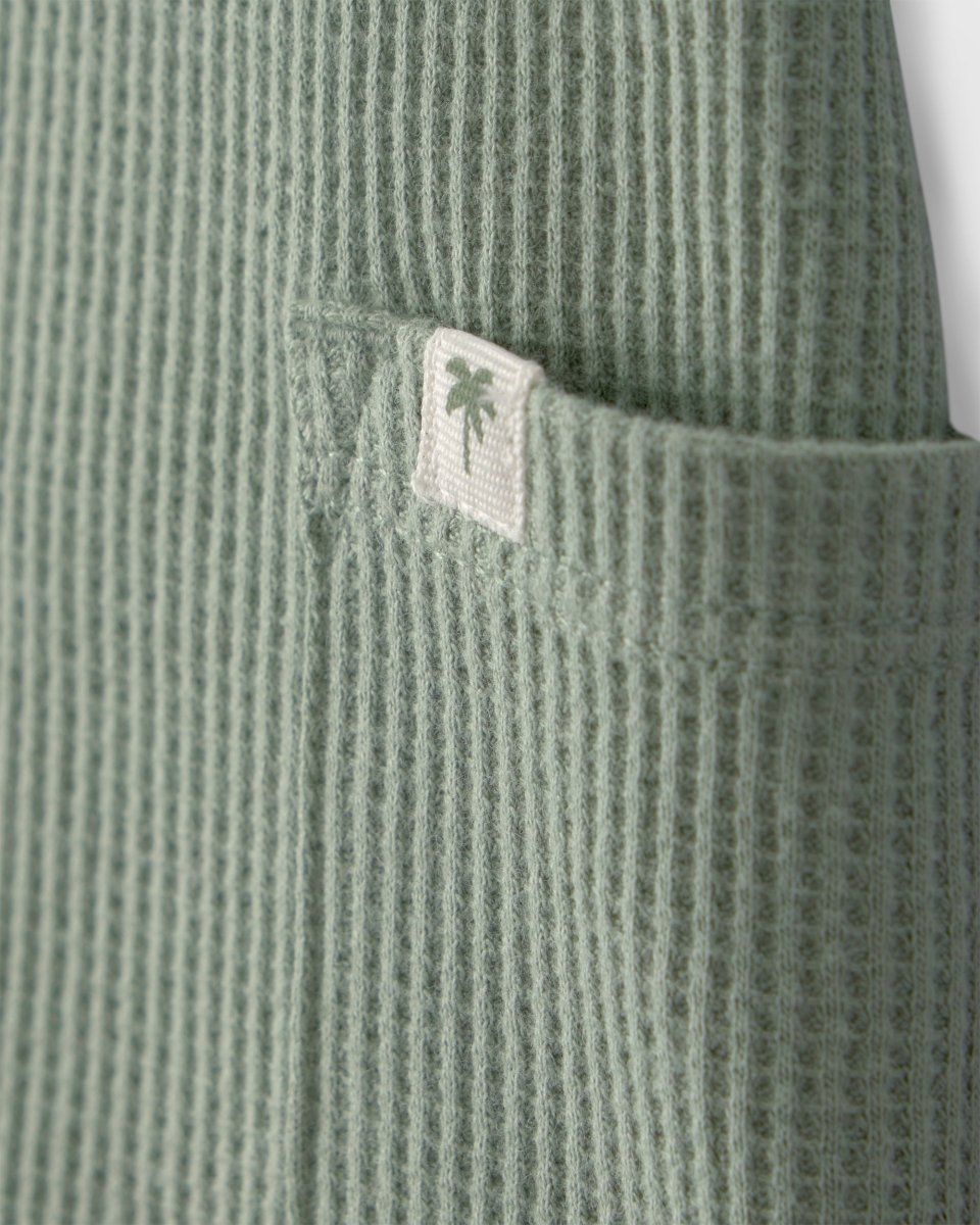 Pelele corto térmico, diseño liso verde