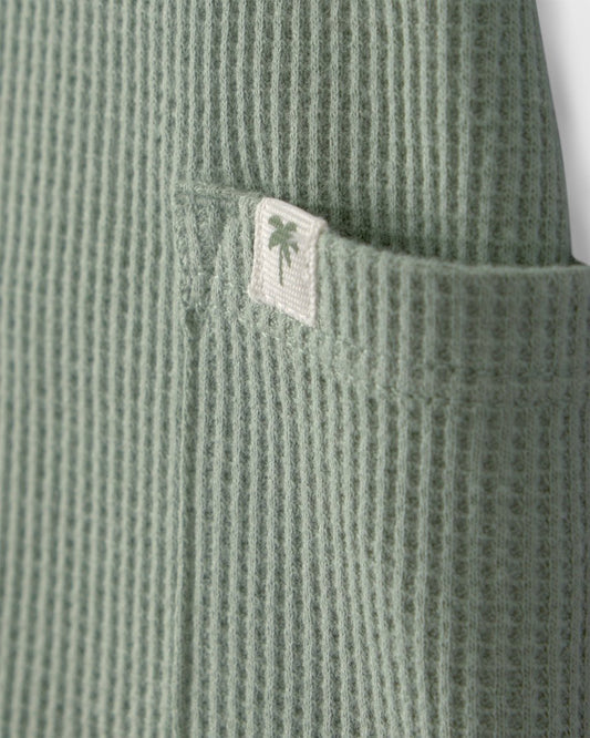 Pelele corto térmico, diseño liso verde