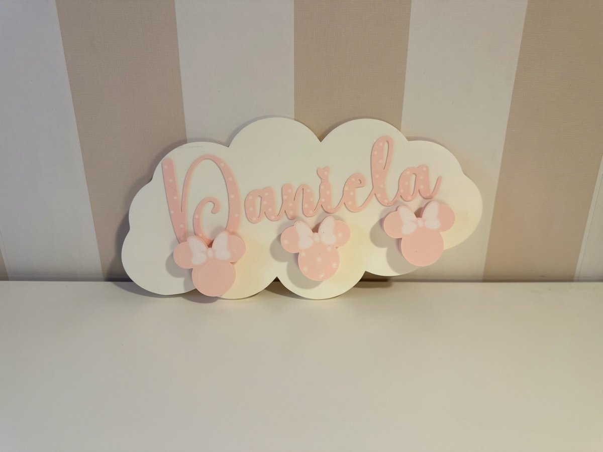 Perchero Infantil Personalizado para Pared con Nombre en 3D