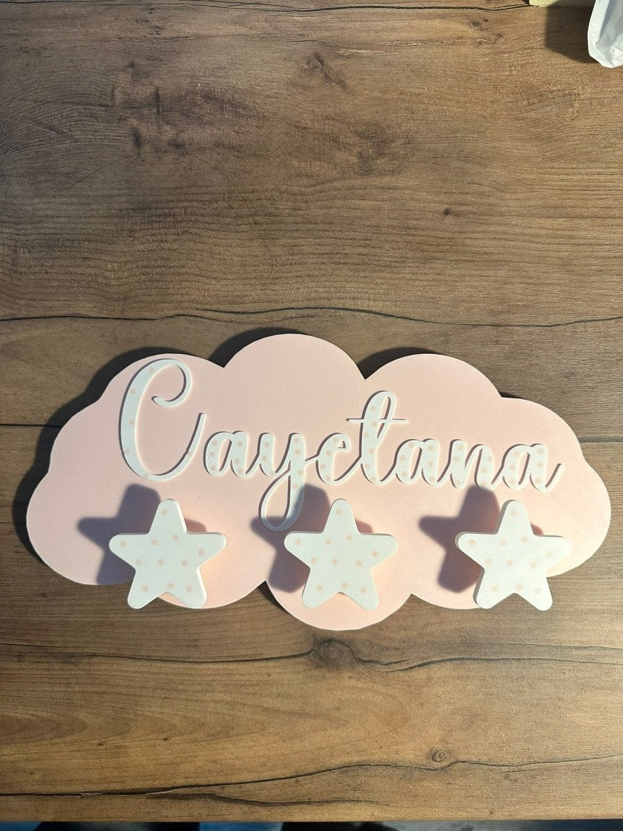 Perchero Infantil Personalizado para Pared con Nombre en 3D