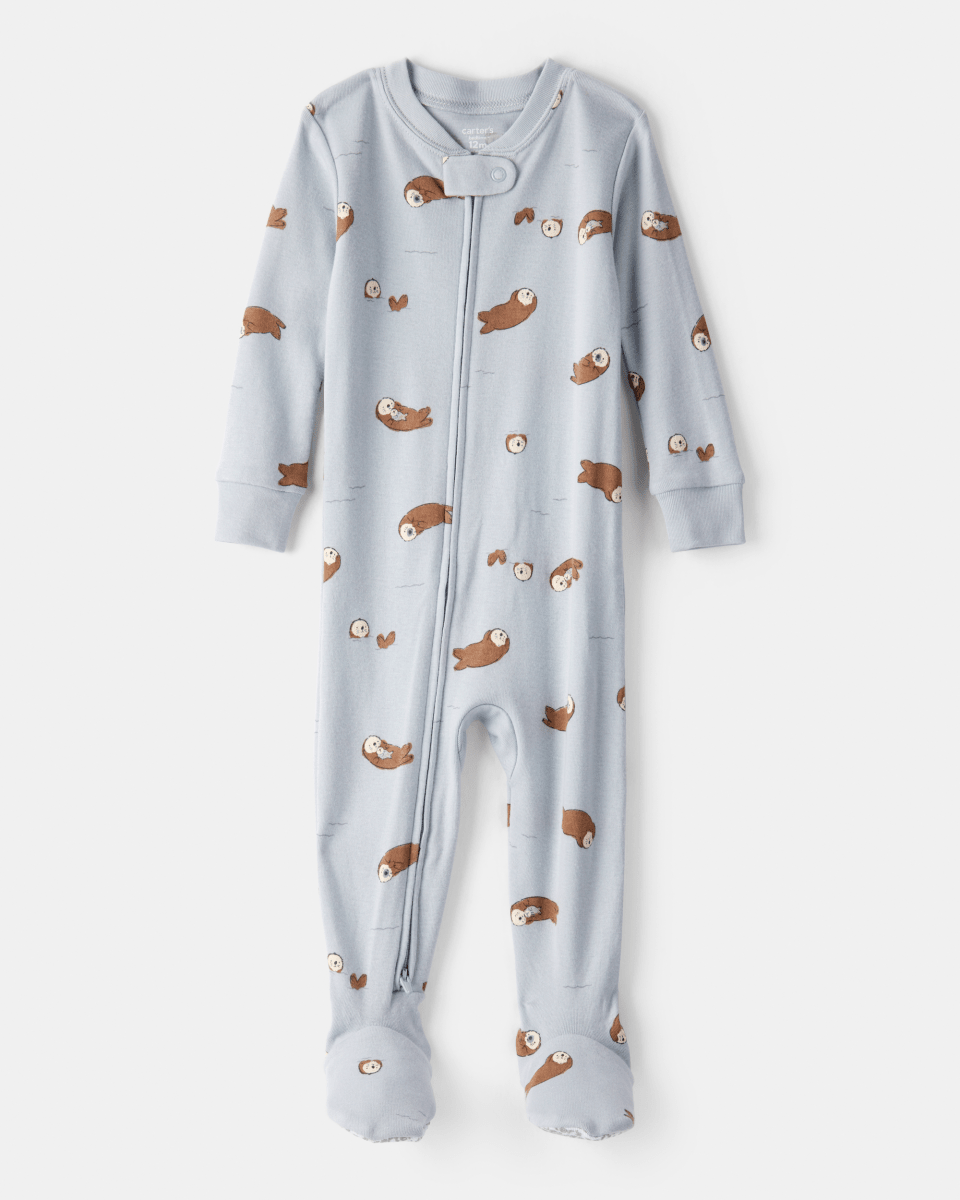Pijama algodón con diseño azul