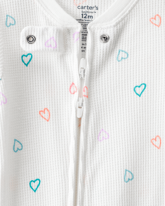 Pijama algodón con diseño corazones