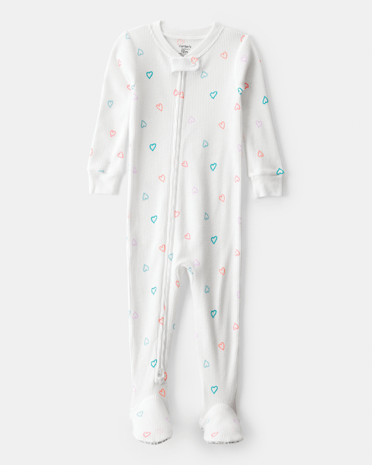 Pijama algodón con diseño corazones