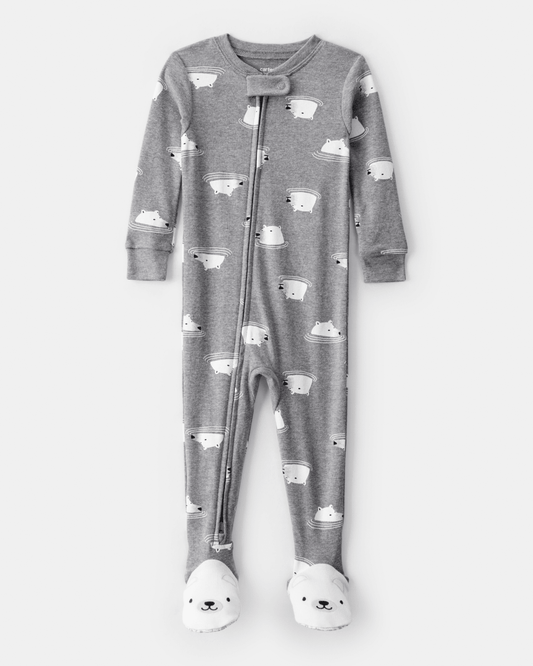 Pijama algodón con diseño oso polar