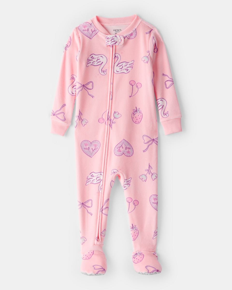 Pijama enterizo ajustado con cisnes