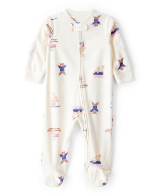 Pijama enterizo de polar estampado