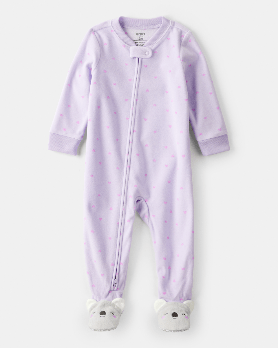 Pijama enterizo holgado con koalas y corazones